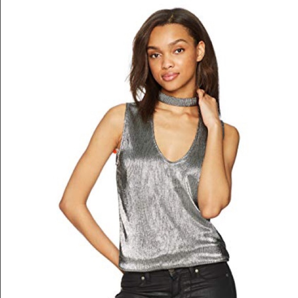 BB Dakota Bellows Top in silver